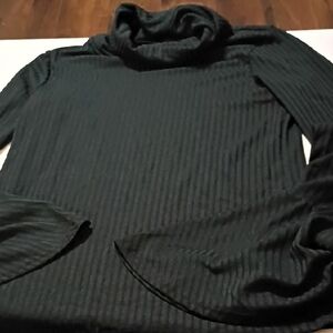 Nasty Gal Black Ribbed Knit Top